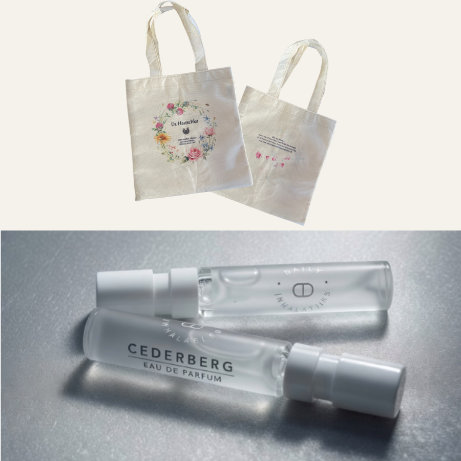 Dr. Hauschka Tote Bag & Daily Inhalables 2ml Cederberg eau de parfum